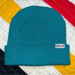 DALIX Teal Ribbed Cuffed Beanie